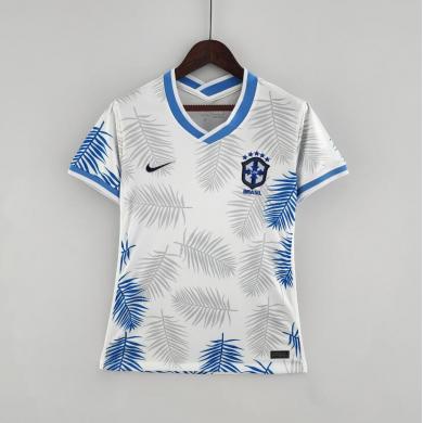 Camiseta Brazil Clásica Blanco 2022 Mujer Mujer Camiseta Brazil Clásica Blanco 2022 Mujer Mujer
