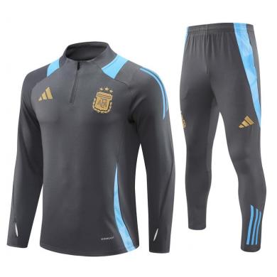 Chandal Entrenamiento Argentina Pre-Match (Hombre/Niño) Gris 24/25 + Pantalones Chandal Entrenamiento Argentina Pre-Match (Hombre/Niño) Gris 24/25 + Pantalones