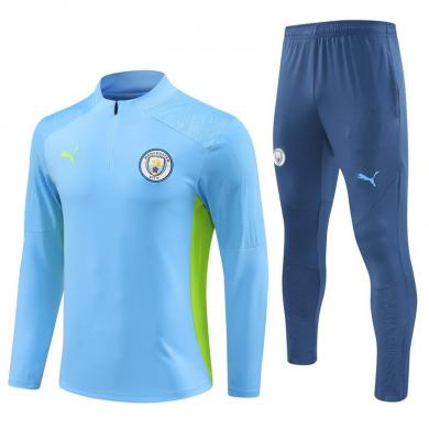Chandal Entrenamiento Manchester City (Hombre/Niño) Azul 24/25 + Pantalones Chandal Entrenamiento Manchester City (Hombre/Niño) Azul 24/25 + Pantalones