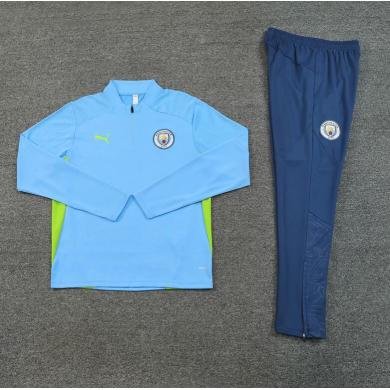 Chandal Entrenamiento Manchester City (Hombre/Niño) Azul 24/25 + Pantalones Chandal Entrenamiento Manchester City (Hombre/Niño) Azul 24/25 + Pantalones