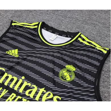 Camiseta Sin Mangas Real Madrid CF Pre-Match Negro 23/24 + Pantalones Camiseta Sin Mangas Real Madrid CF Pre-Match Negro 23/24 + Pantalones