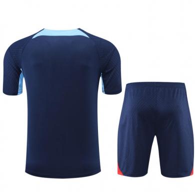 Camiseta FC b-arcelona Pre-Match 22/23 Azul + Pantalones Camiseta FC b-arcelona Pre-Match 22/23 Azul + Pantalones