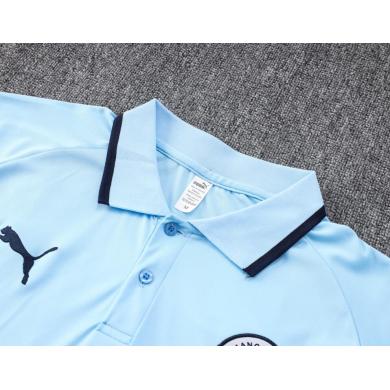 Polo MANCHESTER CITY Pre-Match 23/24 Azul celeste + Pantalones Polo MANCHESTER CITY Pre-Match 23/24 Azul celeste + Pantalones