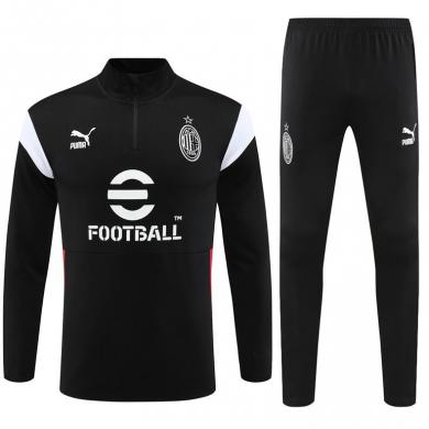Chandal Entrenamiento AC Milan 2023-2024 Negro (Hombre/Niño) + Pantalones Chandal Entrenamiento AC Milan 2023-2024 Negro (Hombre/Niño) + Pantalones