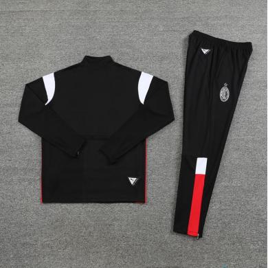 Chandal Entrenamiento AC Milan 2023-2024 Negro (Hombre/Niño) + Pantalones Chandal Entrenamiento AC Milan 2023-2024 Negro (Hombre/Niño) + Pantalones