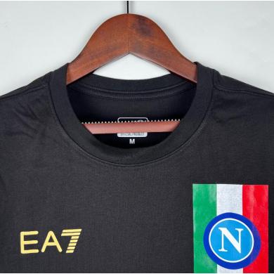 Camiseta Napoli Serie A Campioni version Champions Negro 22-23 Camiseta Napoli Serie A Campioni version Champions Negro 22-23
