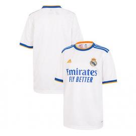 Camiseta Real M adrid Niño Primera Equipación Blanca 21/22