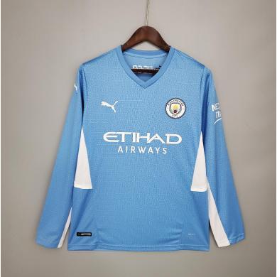 Camiseta Manchester City Primera Equipacion 2021/2022 ML Camiseta Manchester City Primera Equipacion 2021/2022 ML