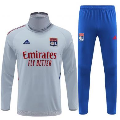 Sudadera Entrenamiento FC Lyon Gris Claro Cuello Alto 22/23 Niño Sudadera Entrenamiento FC Lyon Gris Claro Cuello Alto 22/23 Niño