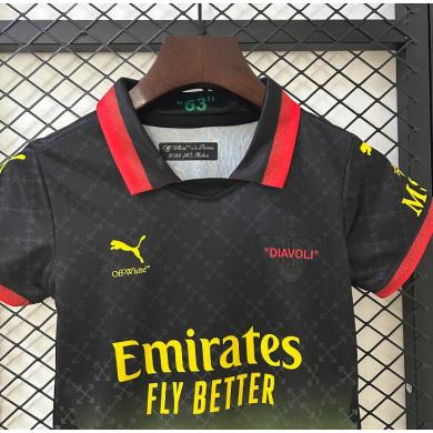 Camiseta Fc AC Milan Co - Branded Negro 25/26 Niño