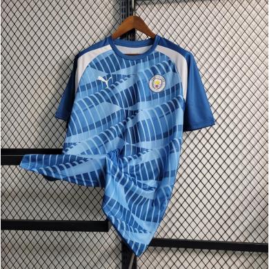 Camiseta Manchester City Pre-Match Azul 23/24 Camiseta Manchester City Pre-Match Azul 23/24