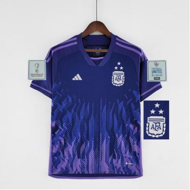 Camiseta Argentina Segunda Equipación Mundial Qatar 2022 3 estrellas Camiseta Argentina Segunda Equipación Mundial Qatar 2022 3 estrellas