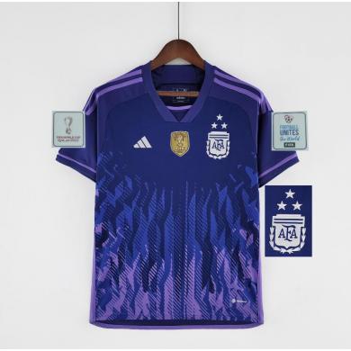 Camiseta Argentina Segunda Equipación Mundial Qatar 2022 3 estrellas Camiseta Argentina Segunda Equipación Mundial Qatar 2022 3 estrellas