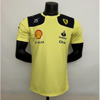 Camiseta Del Equipo Scuderia Ferrari Amarillo 2023 Camiseta Del Equipo Scuderia Ferrari Amarillo 2023