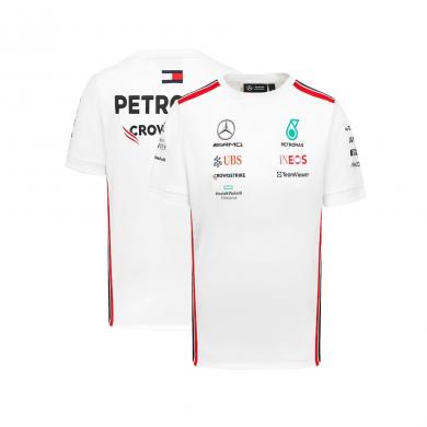 Camiseta Piloto Equipo Mercedes AMG Petronas F1 2023 - Blanco Camiseta Piloto Equipo Mercedes AMG Petronas F1 2023 - Blanco
